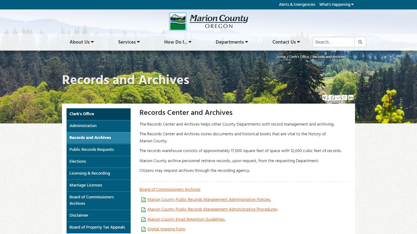 Records and Archives - Marion County, Oregon
