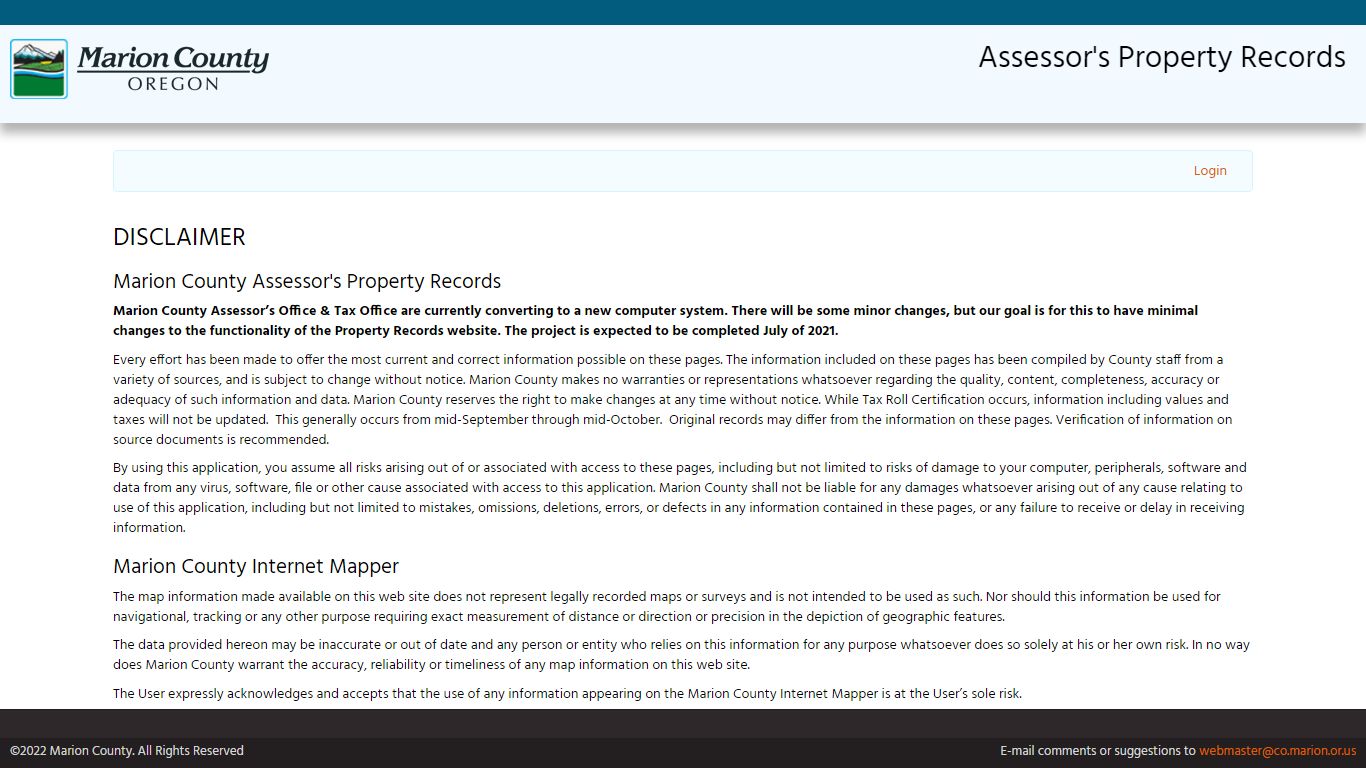 Marion County Assessor's Property Records